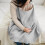 Muslin nursing cover breathable cotton grey 2