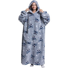 Extra grote fleece hoodie deken voor volwassenen (1 stuk)