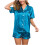Women's silk satin pajama set two-piece 4