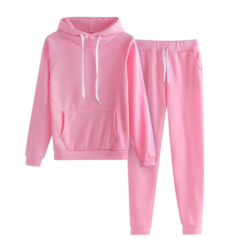 Damen-Freizeit-Trainingsanzug-Set, bestehend aus einem langärmeligen Pullover und 1