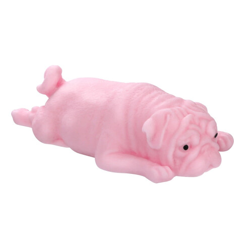 Měkká hračka proti stresu s mopsem, 6 cm