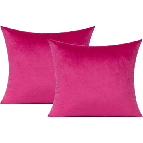 Conjunto de 2 capas de almofada de veludo 40x40 cm (16x16 polegadas)