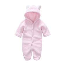 Grenouillère d'hiver à capuche en polaire pour bébé