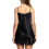 Satin-Mini-Nachthemd für Damen mit Wasserfallausschnitt 4