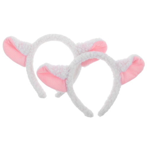 Lamb Ear Headband White2Pack