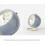 Retro Silent Alarm Clock with Night Light Blue 5