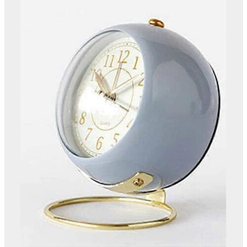 Retro Silent Alarm Clock with Night Light Blue 1
