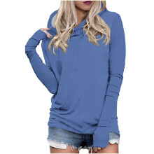 Damen-Kapuzenpullover mit langen Ärmeln und Daumenlöchern