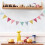 Burlap Pennant Garland Multicolored 48 pcs 4
