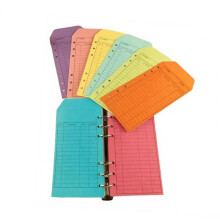 12 Colors Envelope Binder, A6 Cash Envelopes Binder Cash Organizer