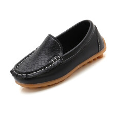 Mocasines planos suaves para niña pequeña, color negro, talla 37.