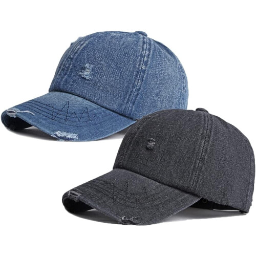 Nastavitelný vintage denimový klobouk pro tátu