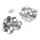 Metal button badge parts set 44mm 100 sets 6