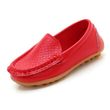 Mocasines planos suaves para niña pequeña, color rojo, talla 38.