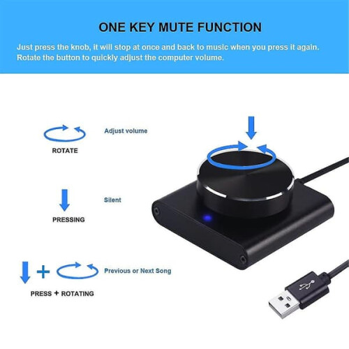 USB Volume Control Knob for PC Speakers Digital Adjustable 1