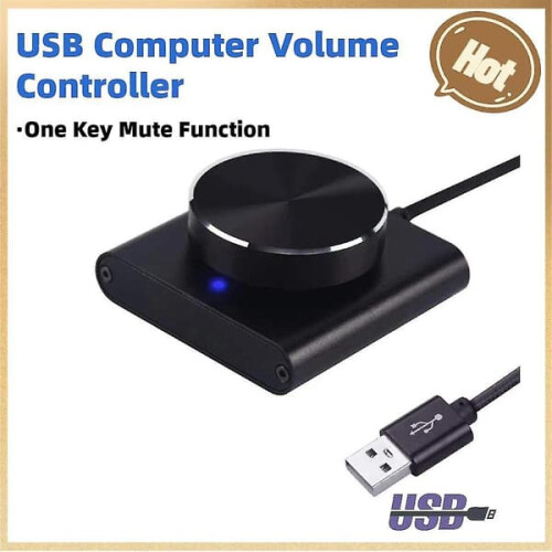 USB Volume Control Knob for PC Speakers Digital Adjustable 2