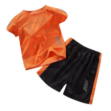Set pantaloni scurți sport pentru copii, maiou cu uscare rapidă și plasă, portocaliu, 2-3 ani