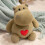 Peluche a forma di ippopotamo, morbido e soffice, colore kaki. 5