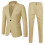 Boys Solid Long Sleeve Coat and Pants Set Khaki S 1