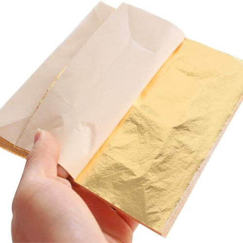 Gold imitation leaf for crafts 100 sheets 1