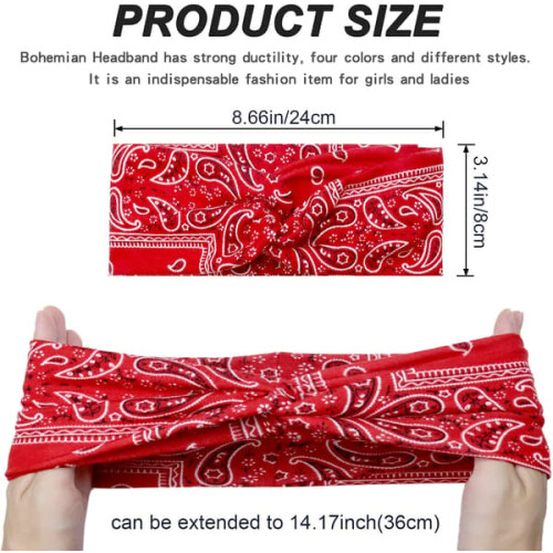 Women's boho flower headbands set of 4 1