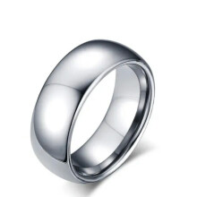 Verighetă din oțel tungsten, argintiu, auriu, roz, mărime 8 mm