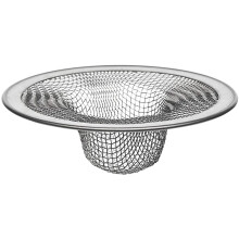 Filtro de aço inoxidável para cesto de resíduos, com abertura superior de 2,75" e malha de 1,25".