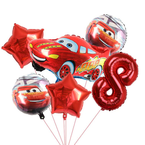 Lightning McQueen aluminum balloons 6 pcs 1