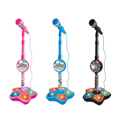 Kids Electric Microphone with Adjustable Stand and Lights 1