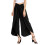 Γυναικείο παντελόνι culottes με φαρδιά μπατζάκια, ψηλόμεσο, μαύρο 1