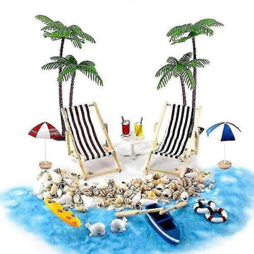 Dollhouse Miniature Deck Chair Set 1:12 Scale 18pcs