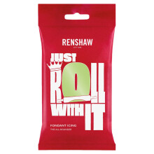 Renshaw Pastel Green Just Roll With It Fondant Icing, 250 g (Pack of 1) - Ready to Roll Icing for Cakes