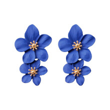 Blomsterøredobber for kvinner Hypoallergeniske dobbeltlagde
