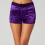 Dame pailletterede disco shorts stretch jazz mini shorts 1