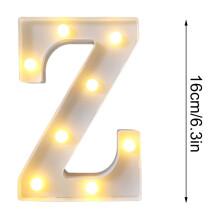 Letras luminosas de LED rosa com glitter de 30 cm (12 polegadas)