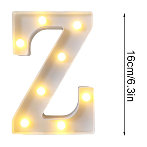 Letras luminosas de LED rosa com glitter de 30 cm (12 polegadas)