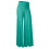 Groene damesbroek met elastische taille en wijde pijpen 1