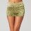 Dame pailletteret disco shorts guld L 1