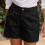 Difdany Damen Chino-Shorts Schwarz M 5