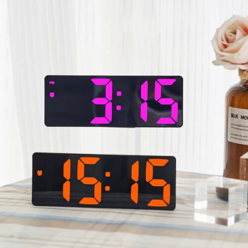 Digital desk clock large display 12/24-hour format 2