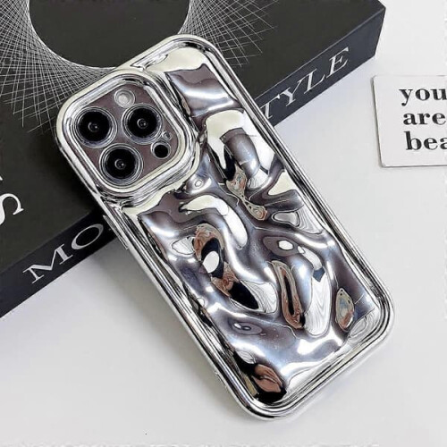 TPU phone case with meteorite texture silver for iPhone SE 1