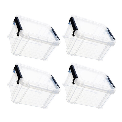 Cutii de depozitare din plastic alb pentru obiecte mici, 4 buc.