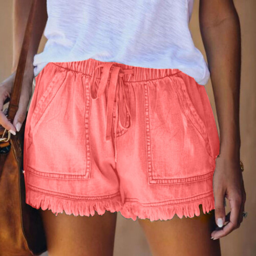 Damshorts med hög midja och dragsko 1