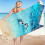 Toalha de praia de microfibra leve e resistente à areia, 76 x 152 cm (30 x 60 polegadas). 1