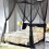 Black mosquito net for 4-poster bed square 1 piece 5