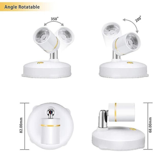 Projecteurs LED sans fil à intensité variable avec télécommande et orientables 1