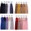 langer, einfarbiger Chiffon-Kopfschal für Damen 3