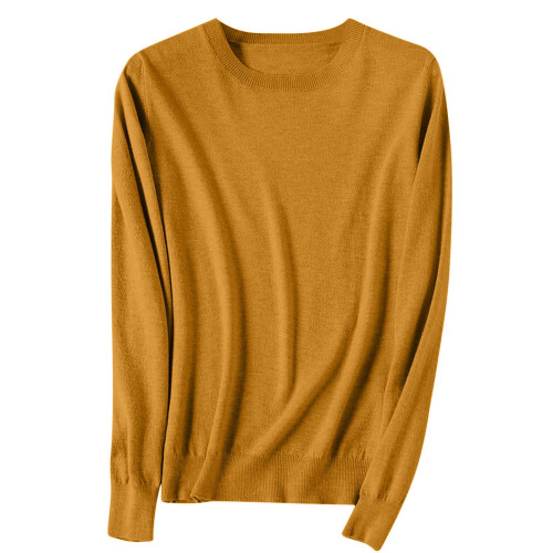 Damen-Pullover, langärmelig, Rundhalsausschnitt, schmale Passform