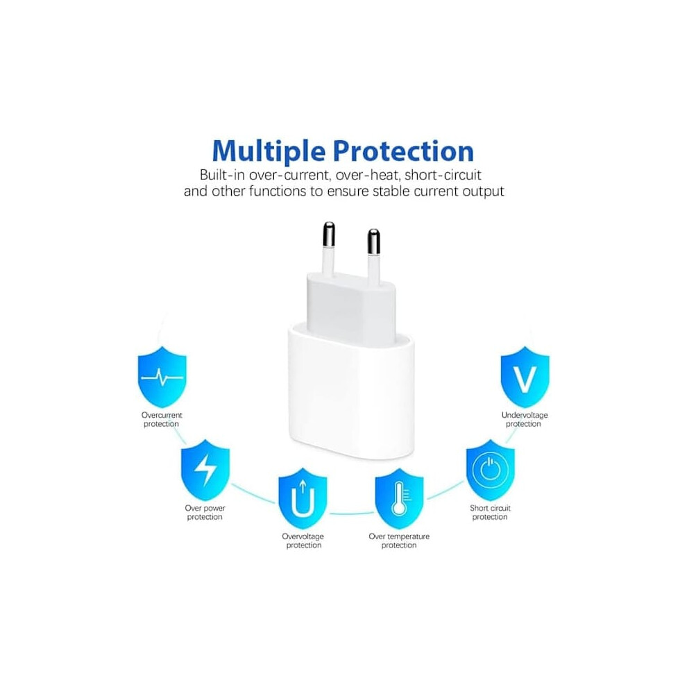 Iphone 20W Fast Charger Adapter With Usb-C Cable White 962125834451