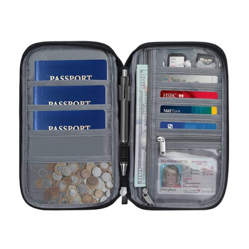 Travel Wallet Black Passport Holder 1
